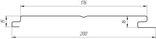 Лайн Про Полоса 200/176x0,45 мм, 9005 черный янтарь матовый