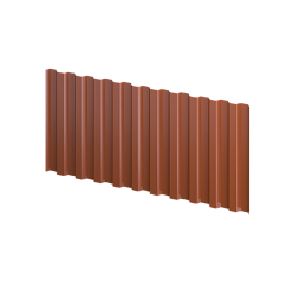 Профнастил С21 1051/1000x0,65 мм, 8004 медно-коричневый глянцевый