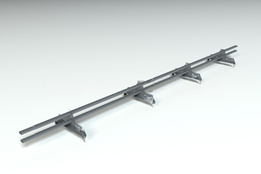 Снегозадержатель PROMO ZN 40x20 (овал) 3,0м Ral 7024 графитовый серый