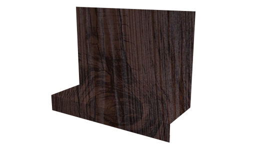 Примыкание боковое фальц 25x65x130 мм, Морёный дуб 3D
