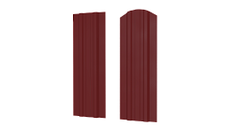 Штакетник Евротрапеция 110x0,5 мм, 3011 коричнево-красный глянцевый