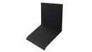 Планка примыкания верхняя к стене фальц 150x130x20 мм, 9005 черный янтарь стальной бархат