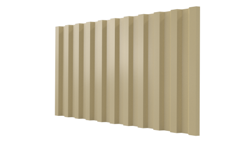Профнастил С21 1051/1000x0,65 мм, 1014 слоновая кость глянцевый