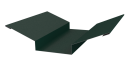 Планка ендовы верхняя 76x76x2000 мм, 6005 зеленый мох матовый