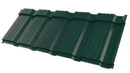 Металлочерепица Каскад 1185/1150x0,5 мм, 6005 зеленый мох глянцевый