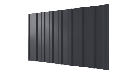 Профнастил С20R 1150/1100x0,4 мм эконом, 7024 графитовый серый глянцевый