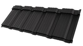 Металлочерепица Каскад 1185/1150x0,5 мм, 9005 черный янтарь матовый