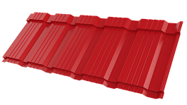 Металлочерепица Каскад 1185/1150x0,5 мм, 3020 транспортный красный глянцевый