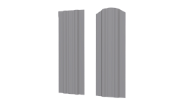 Штакетник Евротрапеция 110x0,5 мм, 9006 бело-алюминиевый глянцевый