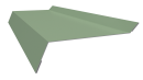 Планка примыкания в штробу 20x60x10 мм, 6019 бело-зеленый глянцевый