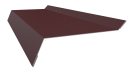 Планка примыкания в штробу 20x60x10 мм, 3005 винно-красный матовый