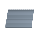 Металлосайдинг Блок хаус 383/355x0,5 мм, 7037 пыльно-серый глянцевый
