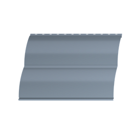 Металлосайдинг Блок хаус 383/355x0,4 мм, 7037 пыльно-серый глянцевый