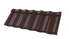 Металлочерепица Супермонтеррей 1180/1100x0,5 мм, 8017 шоколадно-коричневый глянцевый