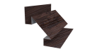 Планка угла внутреннего сложная Блок-хаус 110x2000 мм, Морёный дуб 3D
