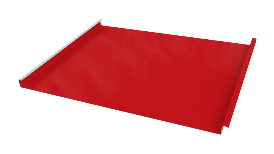 Фальцевая кровля 562/550x0,45 мм, 3020 транспортный красный глянцевый