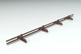 Снегозадержатель PROMO ZN 40x20 (овал) 3,0м Ral 8017 шоколадно-коричневый