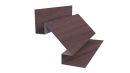 Планка угла внутреннего сложная Блок-хаус 110x2000 мм, Античный дуб 3D