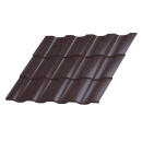 Металлочерепица Геркулес 25 1200/1150x0,5 мм, 8017 шоколадно-коричневый глянцевый