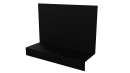 Примыкание боковое фальц 25x65x130 мм, 9005 черный янтарь матовый