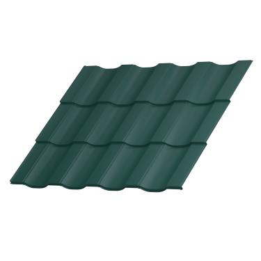 Металлочерепица Геркулес 30 1200/1150x0,5 мм, 6005 зеленый мох матовый