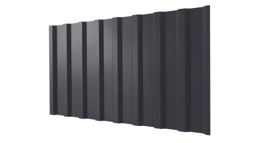 Профнастил С20B 1150/1100x0,65 мм, 7024 графитовый серый глянцевый