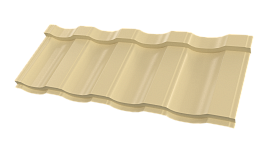 Металлочерепица Геркулес 30 1200/1150x0,5 мм, 1014 слоновая кость глянцевый