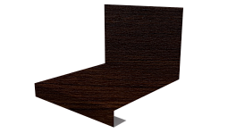 Планка примыкания нижняя к трубе фальц 140x200 мм, Antique wood