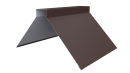 Конёк фигурный 150x150x2000 мм, 8017 шоколадно-коричневый матовый
