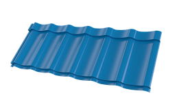 Металлочерепица Супермонтеррей 1180/1100x0,5 мм, 5015 небесно-синий глянцевый