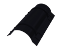 Конёк круглый R110x2000 мм, 9005 черный янтарь матовый