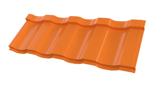 Профиль Орион 30 1200/1150x0,4 мм, 2011 насыщенный оранжевый глянцевый