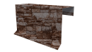 Планка торцевая фальц 65x97 мм, Дикий камень