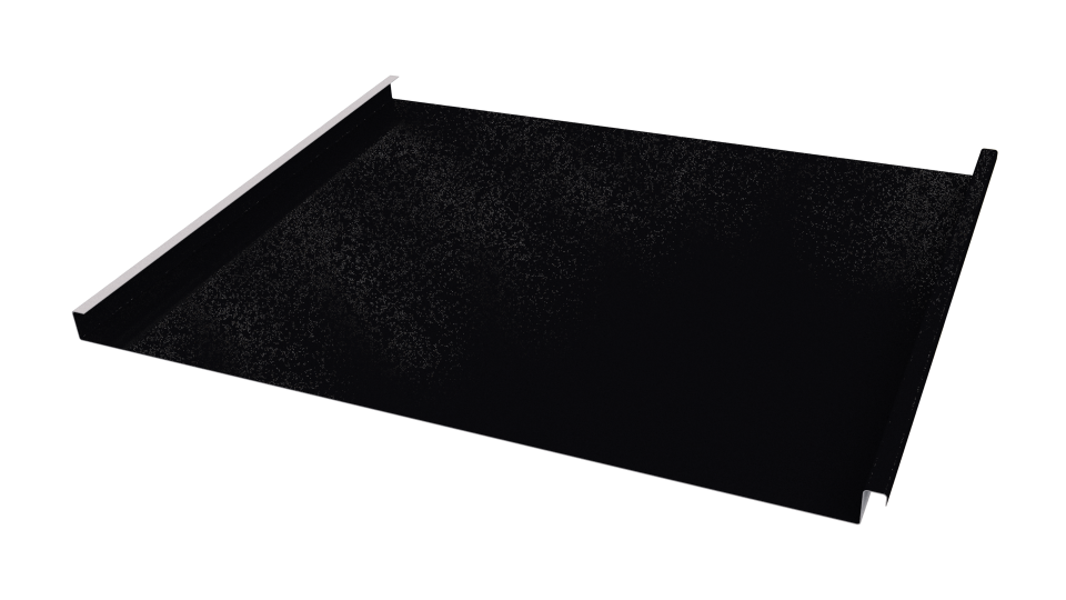 Фальцевая кровля 562/550x0,65 мм, 9005 черный янтарь глянцевый