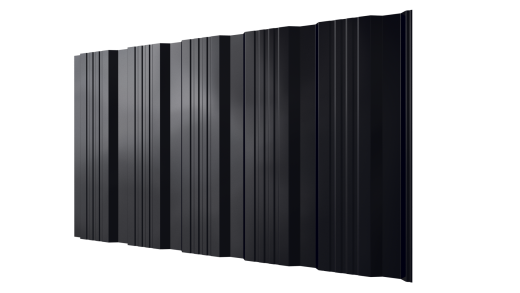 Профнастил К20 1195/1130x0,4 мм, 9005 черный янтарь глянцевый