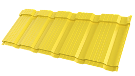 Металлочерепица Каскад 1185/1150x0,5 мм, 1018 цинково-жёлтый глянцевый