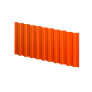 Профнастил С21 1051/1000x0,3 мм, 2004 оранжевый глянцевый