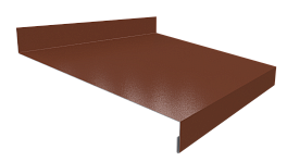 Отлив простой 20х150х20 мм, 8017 шоколадно-коричневый глянцевый