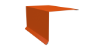 Планка торцевая 120x95x2000 мм, 2004 оранжевый глянцевый