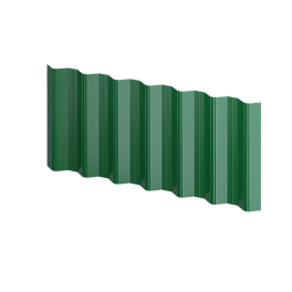 Профнастил НС35 1060/1000x0,5 мм, 6002 лиственно-зеленый глянцевый