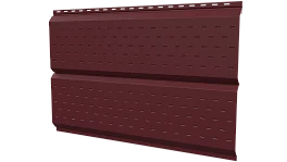 Софит Л-брус перфорированный 264/241x0,5 мм, 3005 винно-красный матовый