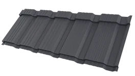 Металлочерепица Каскад 1195/1130x0,5 мм, 7024 графитовый серый матовый