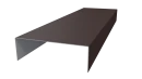 Декоративная накладка 20x60x20 мм, 8017 шоколадно-коричневый матовый