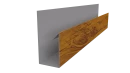 Планка П-образная 30x20x2000 мм, Золотистый дуб 3D