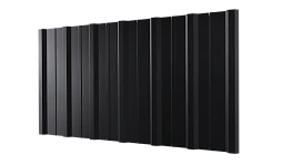 Профнастил НС16 1150/1100x0,3 мм, 9005 черный янтарь глянцевый