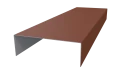 Декоративная накладка 20x60x20 мм, 8004 медно-коричневый матовый