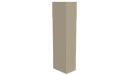 Стойка 40x60x40 мм, 1015 св. слоновая кость глянцевый