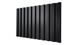 Профнастил С21 1051/1000x0,7 мм, 9005 черный янтарь глянцевый