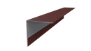 Планка угла наружного 50x50x2000 мм, 3009 оксид красный матовый