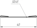 Крепежная планка 10x40x10 мм, 8017 шоколадно-коричневый PUR Pruf